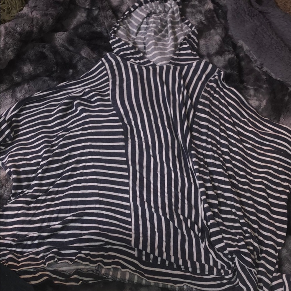 Hooded striped shirt shirt